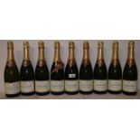 Nine bottles of Chateau Langlois sparkling wine (9)