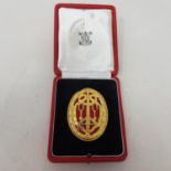 A Knight Bachelor's Badge, hallmarks for London 1964, cased