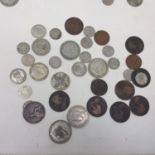 A George V half crown, 1922, and other assorted coins (qty)