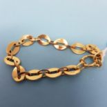 A 9ct oval link bracelet, 7.0 g