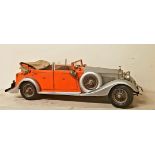 A Pocher 1/8 scale kit built model of a 1934 Rolls-Royce Torpedo Cabriolet Phantom II, 69 cm wide,