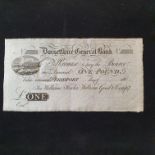 A Dorsetshire General Bank £1 banknote, unissued, 180-