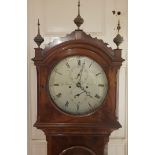 A longcase clock, the 31cm diameter dial with Roman numerals, signed Geo. Hanson, Windsor, with