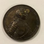 A Frederick the Great of Prussia Battle of Prague bronze medallion, 1757