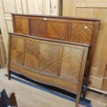 An early 20th century mahogany double bed frame, 157 cm wide