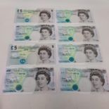 A Britannia £5 banknote, O'Brien, J98 005704, and other assorted £5 banknotes (17)