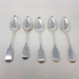 A matched table service, of silver fiddle pattern cutlery, initialled to match, various dates and