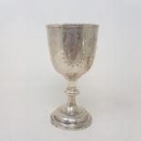 A Victorian silver goblet, London 1890, 6.5 ozt