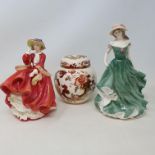 A Royal Doulton figure, Top o the Hill, HN1834, Marianne, HN4153, and Best Wishes, HN3971, various