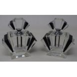 A pair of modern cut glass scent bottles, 12 cm high Report by JS This is a 20th/21st century copy