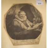 A 19th century print, a man with a book, other pictures and prints (qty)