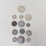 A Queen Victoria half crown, 1897, and other Queen Victoria coins (qty)