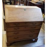 A 19th century mahogany bureau, 94 cm wide