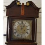 A longcase clock, the 31 cm wide square brass dial singed Simon Thorne, Junr, Tiverton, the matt