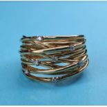 A 9ct gold dress ring, approx. ring size V, 7.8 g (all in)