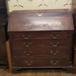 A 19th century mahogany bureau, 103 cm wide