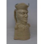 A 19th century commemorative character jug, of the Duke of Wellington, by Joseph Thompson, impressed