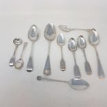 Assorted silver tea and other spoons, various dates and makers, 8.7 ozt