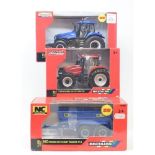 Assorted Britains tractors and agricultural machinery, all boxed, to include 40718, 43153A1,