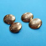 A pair of 18ct gold cufflinks, 13.5 g (2)