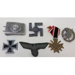 A German War Merit Cross, 2nd class, and five other German items (6)