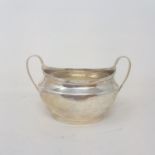 A George III silver two handled sugar bowl, crested, London 1804, 7.3 ozt