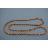 A 9ct gold rope twist necklace, 25.0 g