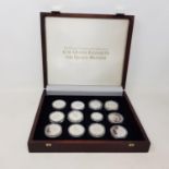 A Bahamas commemorative silver proof $10, 1978, other silver proof commemorative coins, and a £5