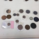 A George V penny, 1936, much lustre, and other assorted coins (qty)