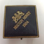 An Edward VII maundy coin set, 1904, boxed