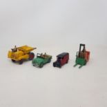 A Dinky Coventry Climax fork lift truck, and 24 others Dinky two cars, all play worn