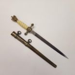 A Third Reich Kriegsmarine dress dagger, by Eickhorn Solingen, scabbard, 42 cm long