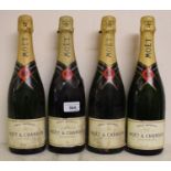 Four bottles Moet & Chandon Champagne (4)