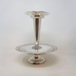 A silver plated epergne, and other plated items (box)