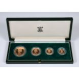 A Queen Elizabeth II gold proof coin set, 1980, £5 to half sovereign, cased