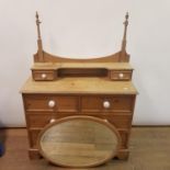 A pine dressing chest, 105 cm wide