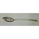 A George III silver gravy/basting spoon, crested, London 1799, 3.5 ozt