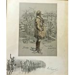 A Charles 'Snaffles' Johnson Payne signed print, The Gunner, signed in pencil, 40 cm x 33 cm
