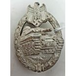 A German Third Reich tank assault badge, un-named