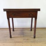 A 19th century mahogany tea table, 76 cm wide