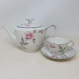 A Noritake part dinner service, decorated with pink roses (2 boxes)