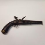 A late 18th/early 19th century flintlock pistol, 40 cm
