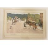 Cecil Aldin, a pair of coaching scenes, signed in pencil, number 34, 22 x 33 cm, and another