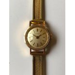 A ladies 9ct gold Eterna wristwatch, with integral bracelet, 18.6 g (all in) hallmarked 9ct gold,