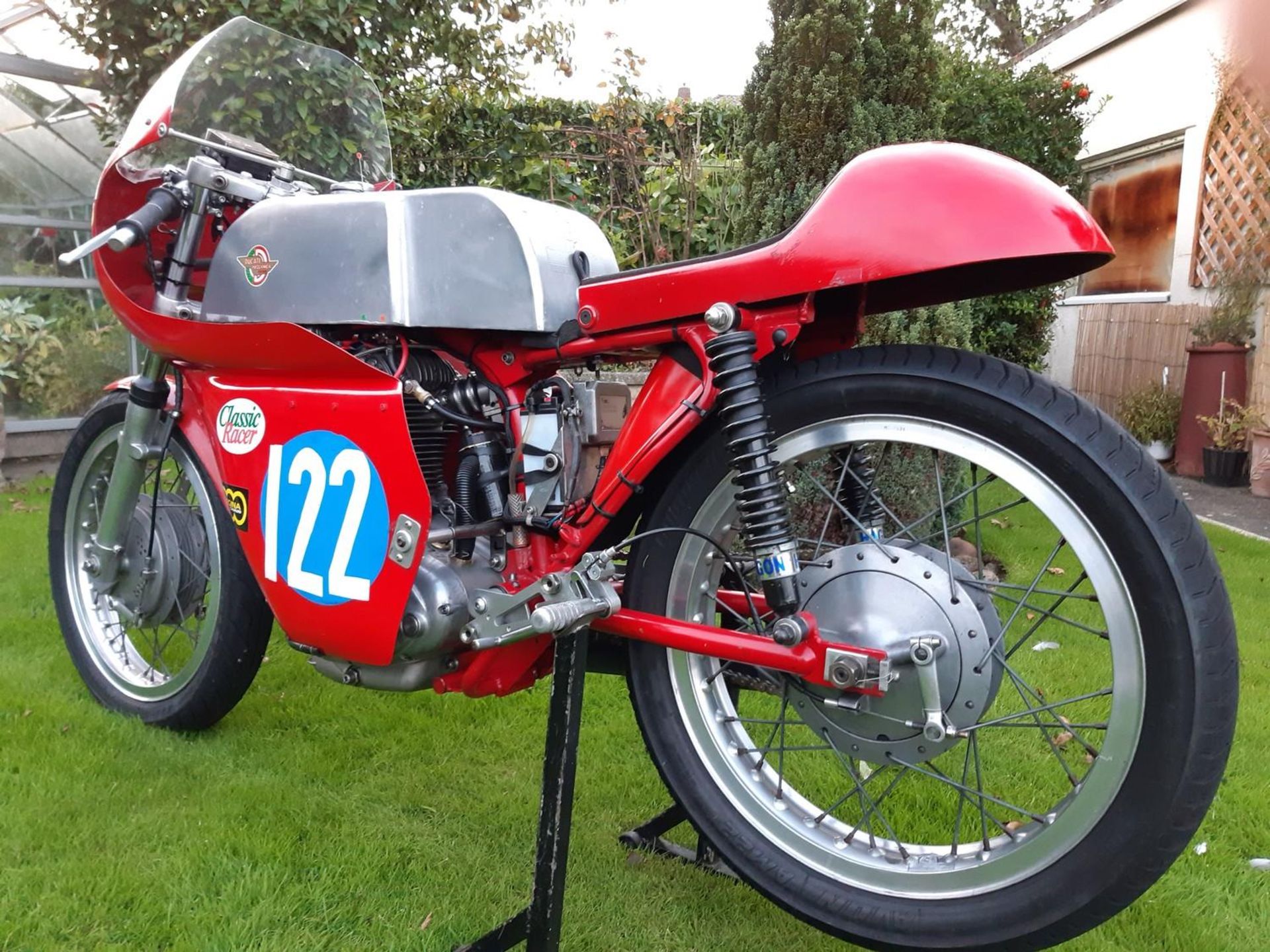 A 1966 Ducati 350 classic racing motorcycle Engine number DM 25094450 Ducati frame with narrow - Image 5 of 7