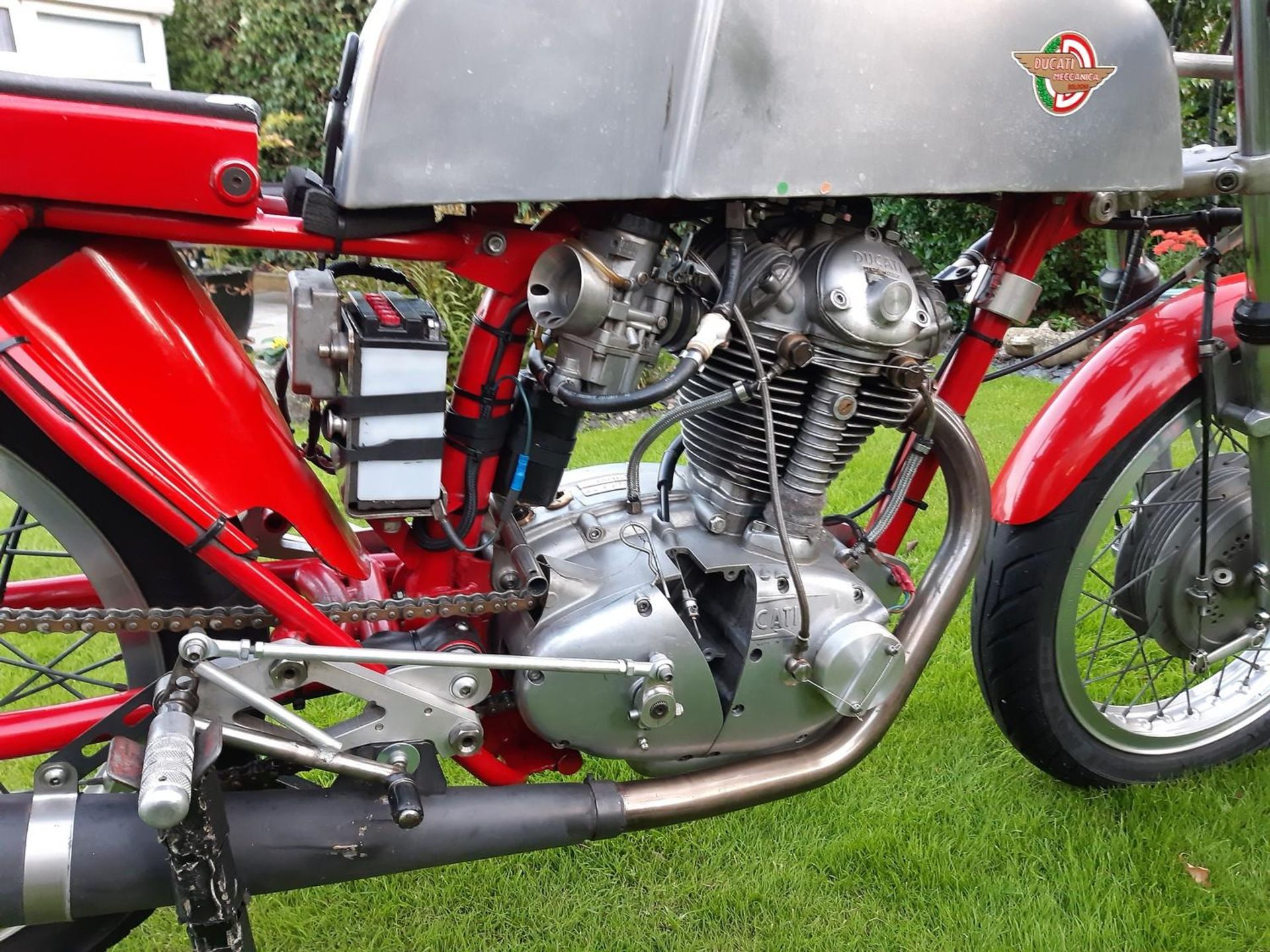 A 1966 Ducati 350 classic racing motorcycle Engine number DM 25094450 Ducati frame with narrow - Image 7 of 7