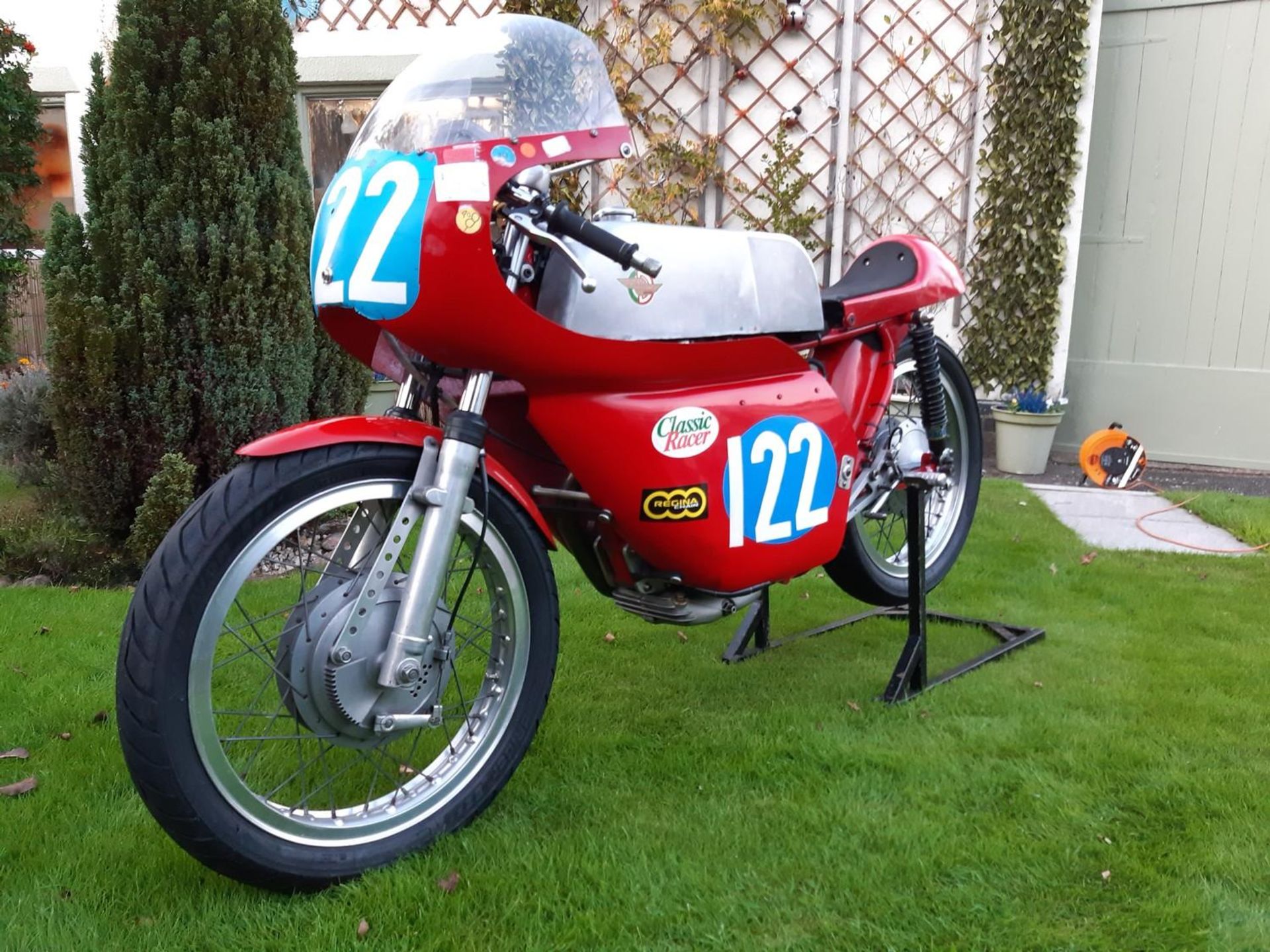 A 1966 Ducati 350 classic racing motorcycle Engine number DM 25094450 Ducati frame with narrow - Image 4 of 7
