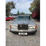 A 1985 Rolls-Royce Silver Spirit Registration number B6 GNB Metallic silver with a blue leather