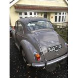 A 1968 Morris Minor 1000 Registration number BOO 712F Rose Taupe with a red interior