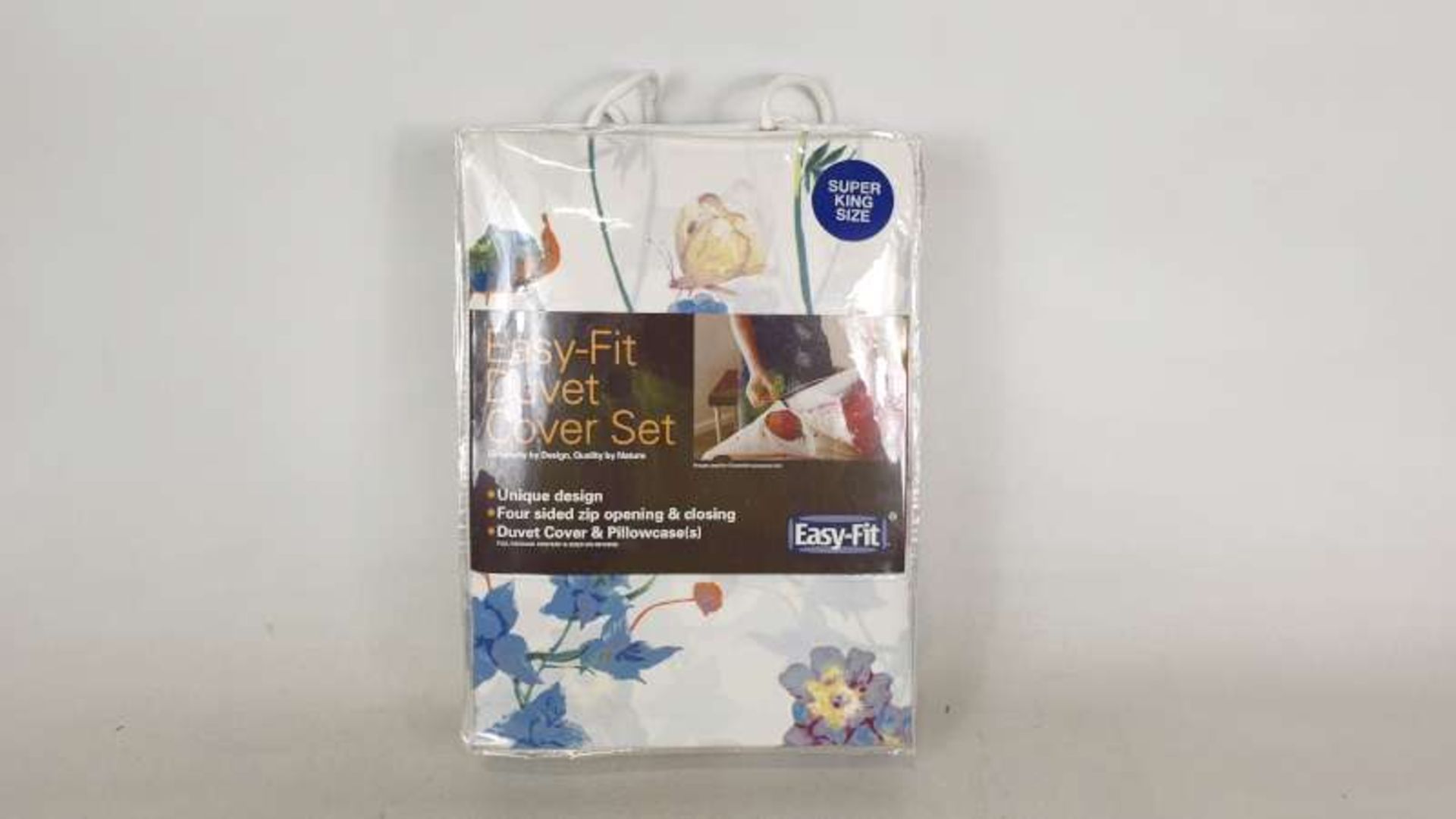 6 X BRAND NEW EASY-FIT SUPERKING SIZE LILAC FLORAL DUVET + 2 PILLOWCASES RRP £73.65 PER PIECE